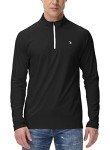 Men's Black 1/4 Zip Golf Polo Shirt, Size L