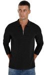 Sailwind Men's Black Quarter Zip Polo Shirt