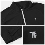 Men's Black 1/4 Zip Golf Polo Shirt, Size L