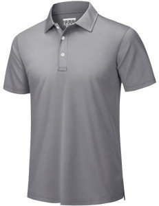 Men's Short Sleeve Casual Polo - Light Grey XL
