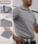 Men's Short Sleeve Casual Polo - Light Grey XL