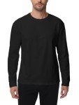Men's Casual Long Sleeve Athletic Workout Tee - Black