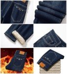 Kolongvangie Men’s Stretchable Sherpa Lined Jeans