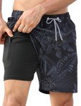 APTRO Men's 2-in-1 Quick Dry Swim Trunks