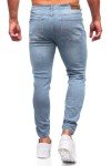Linvich Men's Slim Fit Distressed Blue Jeans