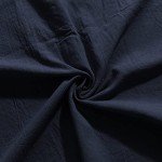 LVCBL Men's Navy V-Neck Casual Shirt