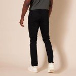 Men's Skinny-Fit Stretch Jeans in Black 32W x 30L