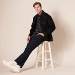 Men's Skinny-Fit Stretch Jeans in Black 32W x 30L