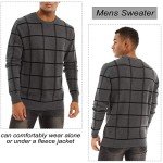 Men's Dark Grey Casual Crewneck Pullover Sweater