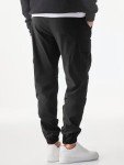 Men's Tapered Cargo Joggers with Pockets - Black