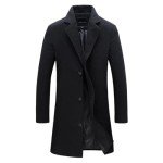 Big and Tall Wool Pea Coat for Men