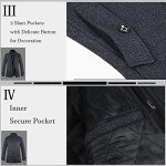 Men's Grey Wool Pea Coat Trench Jacket