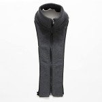 Men's Grey Wool Trench Coat with Detachable Collar