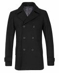 Men's Classic Double Breasted Wool Blend Peacoat