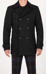 Men's Classic Double Breasted Wool Blend Peacoat