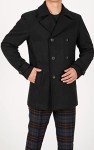 Men's Classic Double Breasted Wool Blend Peacoat