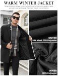 Men's Wool Trench Coat with Detachable Scarf