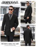 Men's Wool Trench Coat with Detachable Scarf