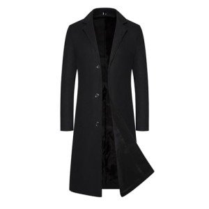 Men's Wool Pea Coat - Mid-Length Winter Jacket