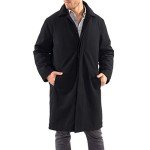 Alpine Swiss Zach Men's Black Wool Trench Coat