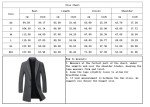 Men's Black Wool Blend Top Coat - Large