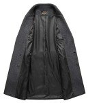 Men's Grey Wool Blend Double Breasted Pea Coat