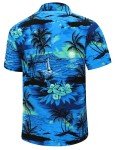 Men's Hawaiian Palm Tree Print Short Sleeve Shirt