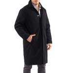 Alpine Swiss Zach Men's Black Wool Trench Coat