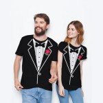 Funny Tuxedo Shirt for Men and Women, Rose