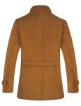 ELETOP Men's Wool Trench Coat - Camel Short