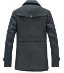 Chouyatou Men's Classic Wool-Blend Pea Coat
