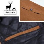 ELETOP Men's Wool Trench Coat - Camel Short