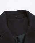 Lisskolo Men's Classic Black Wool Trench Coat