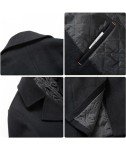 Men's Black Wool Blend Double Breasted Trench Coat