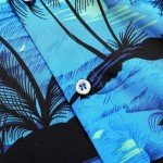 Men's Hawaiian Palm Tree Print Short Sleeve Shirt