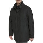Dockers Men's Black Wool Duffle Coat, Large