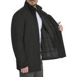 Dockers Men's Black Wool Duffle Coat, Large