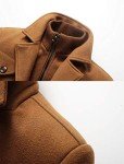 Khaki Slim Fit Men's Winter Pea Coat