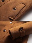 Khaki Slim Fit Men's Winter Pea Coat