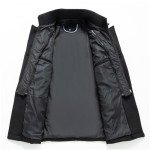 Men's Wool Blend Winter Trench Coat with Scarf