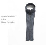 Men's Wool Blend Winter Trench Coat with Scarf