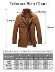 Khaki Slim Fit Men's Winter Pea Coat