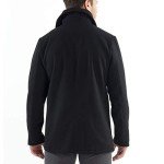 Men's Classic Black Wool Blend Pea Coat XL