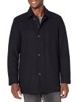 Dockers Men's Wool Blend Car Coat with Scarf