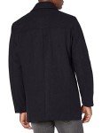 Dockers Men's Wool Blend Car Coat with Scarf