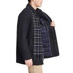 Dockers Men's Wool Blend Car Coat with Scarf