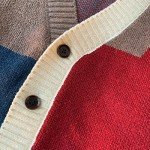 Men's Knitted Long Sleeve Cardigan Sweater - Black