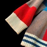 Men's Knitted Long Sleeve Cardigan Sweater - Black