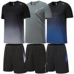 Men's 3-Pack Workout Shirts for Gym & Sports