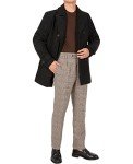 Bonnorth Men's Classic Wool Blend Pea Coat, Black